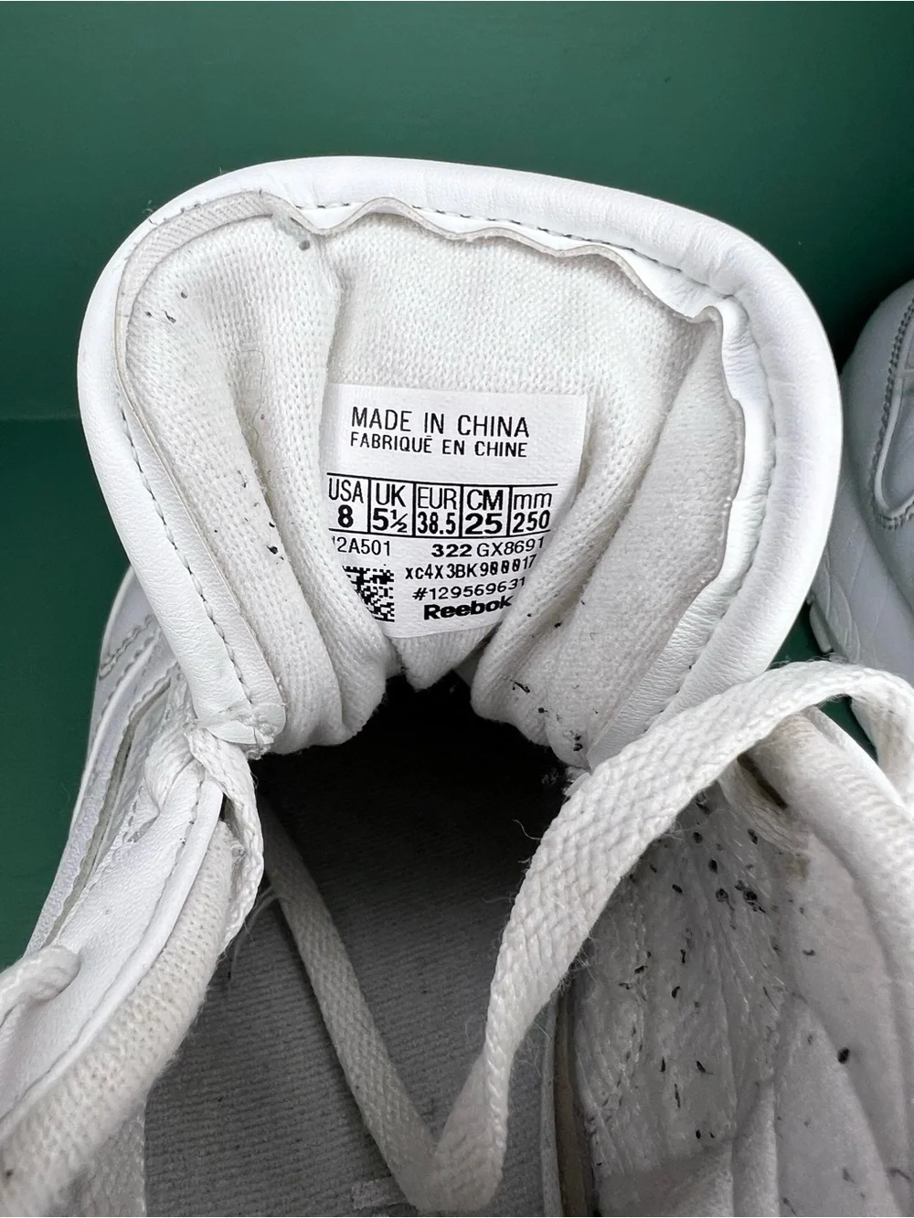 Reebok White Leather Low-Top Sneakers